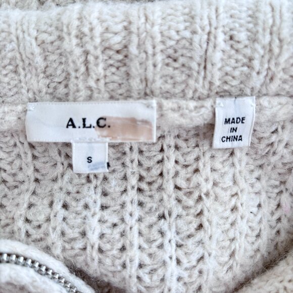 A.L.C. Everett Quarter Zip Alpaca Wool Blend Sweater - Picture 7 of 7